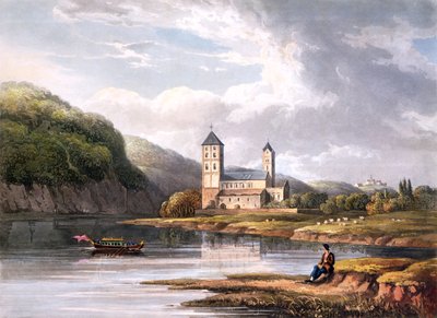 The Church of Johannes at the Influx of the Lahn, engraved by T. Sutherland, from 